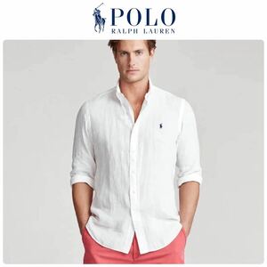 【新品★Sale23,100円→16,000円】POLO RALPH LAUREN★ポロラルフローレン メンズ クラシック フィット リネン シャツ 麻100％ Lサイズ