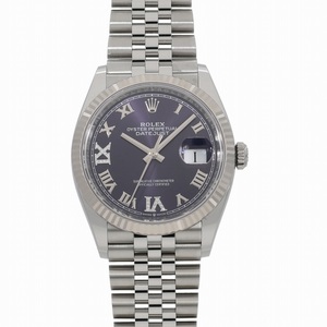 ロレックス デイトジャスト 36 126234 オーベルジーヌ×9Pスター/IXダイヤ メンズ 新品 送料無料 腕時計