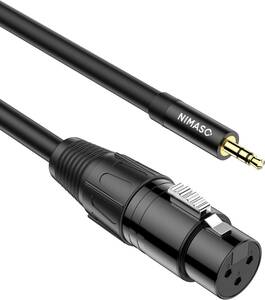 XLRメスから3.5mm オス 1M 3.5mm to xlr NIMASO 3.5mm (オス) to XLR (メス) 変換ケ