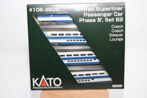 KATO Amtrak Superliner Passenger Car Phase IV, Set B2 106-3508 カトー Nゲージ JR 新幹線 usa 鉄道模型 増結 寝台 客車 スーパーライナ