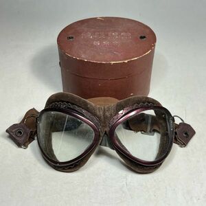 旧日本軍 荒鷲眼鏡 青木製 航空眼鏡 ゴーグル ケース付