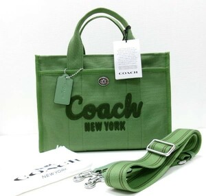 新品★COACH コーチ★トートバッグ★めるる 生見愛瑠さん使用★グリーン 緑★ドラマ セクシー田中さん★カーゴ トート★ショルダー付き