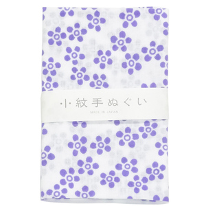 手ぬぐい 小紋柄 25 小花 ブルー 手拭い てぬぐい 日本手拭い 和手ぬぐい 和手拭い 日本製 和雑貨 ハンカチ 綿 ふきん 洗顔 切りっぱなし