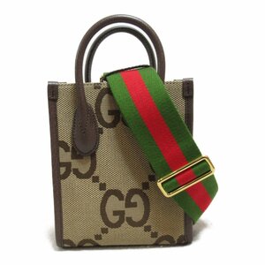 グッチ ジャンボGG ミニ トートバッグ 2wayショルダーバッグ ブランドオフ GUCCI GGキャンバス 2wayショルダーバッグ ジャンボGGキャンバ