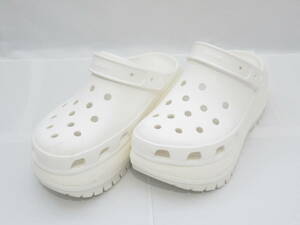 ■ クロックス ■ メガクラッシュ　25cm ホワイト（M7 W9）厚底　■ CLASSIC MEGA CRUSH CLOG