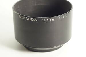 PHA01『送料無料 おおむねキレイ』MIRANDA 135mm 3.5 ミランダ 135mm F3.5用 52mm径 ネジ込み式 メタルフード