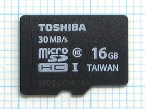 ★TOSHIBA micro SDHC メモリーカード １６ＧＢ 中古★送料６３円～