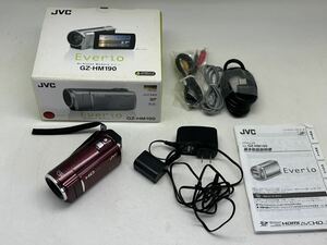 JVC デジタルビデオカメラ Everio GZ-HM190-R 通電確認済 外箱取説等付属品あり