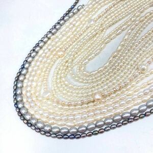 ■淡水パールアクセサリーパーツおまとめ■m重量約124.5g 淡水真珠 ケシ ベビー pearl Pearl necklace accessory ルース DA0