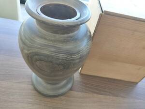 木製 花瓶 花器 フラワーベース 花入れ 湖郷作　銘木　延寿の壺