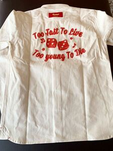 1【新品】クリームソーダ　ワークシャツ　Mサイズ　ピンクドラゴン　綿１００％　長袖