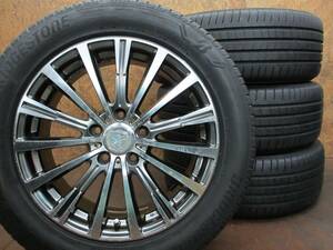 ★17インチ makinaISOTTA + BRIDGESTONE ALENZA 225/55R17 4本セット[アルファード ヴェルファイア エルグランド スカイライン アテンザ]