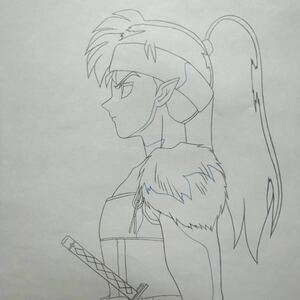 ■【犬夜叉 InuYasha】【鋼牙 Koga】原画 動画 セル画 張り付き 8枚セット anime genga douga cel アニメ(k68) 