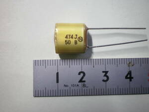 フイルムコンデンサー　0.47μF 50V 表示 474J　10個セット NISSEI　【複数セット有】【管3】