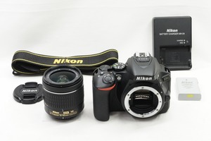 【適格請求書発行】美品 Nikon ニコン D5600 + AF-P DX 18-55mm VR レンズキット デジタル一眼レフカメラ【アルプスカメラ】240426h