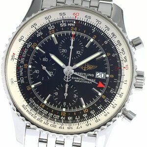 ブライトリング BREITLING A24322 ナビタイマー ワールド クロノグラフ GMT 自動巻き メンズ 良品 保証書付き_774490