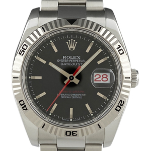 ロレックス ROLEX デイトジャスト ターノグラフ 116264 腕時計 SS WG 自動巻き ブラック メンズ 【中古】