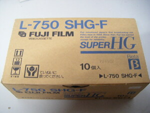 未開封 FUJIFILM SUPERHG SUPER HG 750 Beta L-750 SHG-F テープ　10個入