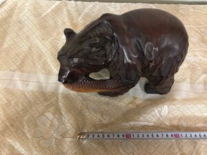 西A 置物 北海道 熊 木彫り 木彫 木彫り熊 民芸品 熊の置物 レトロ 彫刻
