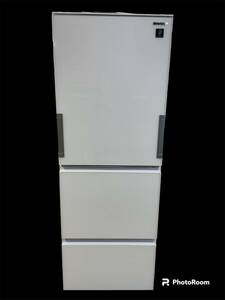 D243［中古品］SHARP 3ドア　350L 冷凍冷蔵庫　SJ-GW35F-W 2020年製　プラズマクラスター　大阪府堺市発　引取歓迎　ヤマト家財便Dランク