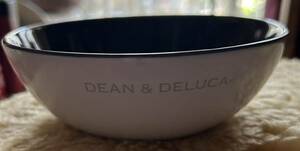 ディーンアンドデルーカ シリアルボウル (ホワイト/ブラック) 15cm DEAN&DELUCA レンジ可 食器 スープ皿 深皿 中古　送料無料