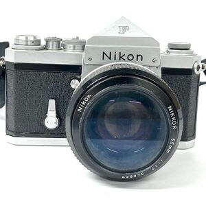 仙16 Nikon F アイレベル 一眼レフフィルムカメラ ニコン シルバーボディ/NIKKOR 55mm 1:1.2 レンズ