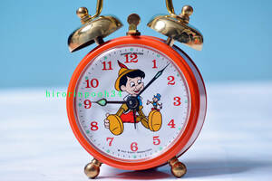 ヴィンテージ　美品 　レア　ピノキオ　PHINNEY-WALKER 　 ピノキオ アラーム時計 　 OH済み