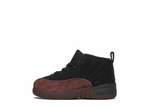 A Ma Manire Nike TD Air Jordan 12 "Black and Burgundy Crush" 16cm FB2687-001