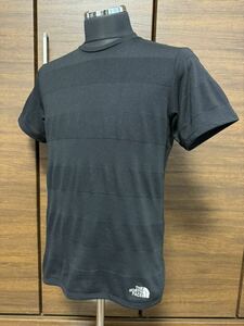 THE NORTH FACE(ザ・ノースフェイス） S/S Jacquard Border Tee（ジャガードボーダーティー）NT32178 ブラック M 人気モデル GOLDWIN正規品