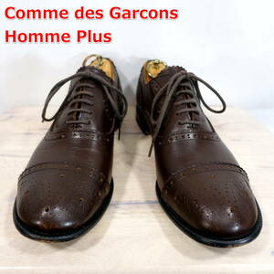 【良品】コムデギャルソンオムプリュス　セミブローグシューズ　COMME des GARCONS Homme Plus　サイズ２６cm