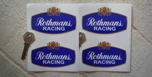 ◆送料無料◆ 海外 ロスマンズ レーシング Rothmans Racing 25mm 4枚セット ステッカー