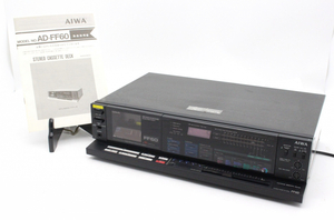 【ト石】 AIWA アイワ カセットデッキ AD-FF60 通電確認済み 取扱説明書付き ECZ01EWH27