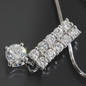 ベリテ ダイヤ 0.5ct プラチナ ネックレス 40cm 4.3g pt900●ペンダント pt850 新品仕上済 VERITE 5342A