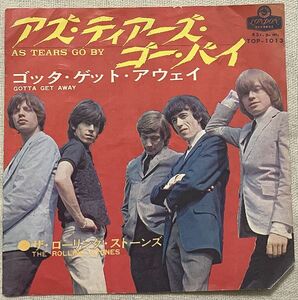 シングル ローリング・ストーンズ アズ・ティアーズ・ゴー・バイ Rolling Stones As Tears Go By Gotta Get Away TOP-1013 ジャケに難有