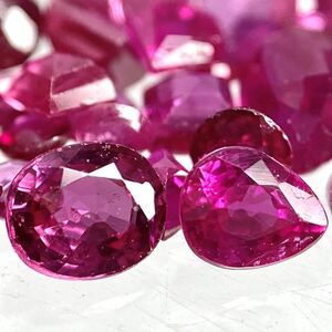 〔天然ルビーおまとめ20ct〕m 裸石 宝石 Ruby ruby コランダム 紅玉 jewelry ジュエリー DD5 ②