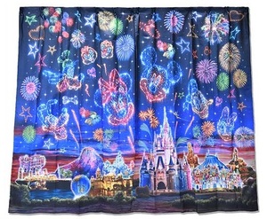 ★カーテン　花火　夜景　ディズニー ランド シー リゾート　ミッキー ミニー チップ デール ドナルド デイジー グーフィー プルート