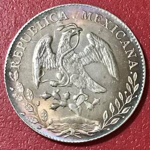 銀貨 1875年　8レアル　メキシコ 1円銀貨　貿易銀　古銭　硬貨　コイン硬貨 古銭 貿易銀 コイン 竜 