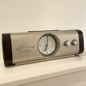 完動品 電波目覚まし時計 シチズン リズム時計 サウンドプロ メロディ オルゴール 置き時計