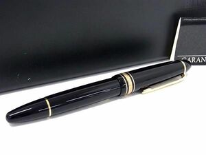 1円 ■美品■ MONT BLANC モンブラン ペン先 14K 14金 万年筆 筆記用具 文房具 ステーショナリー ブラック系×ゴールド系 AW4550