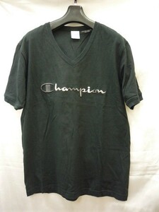 Champion チャンピオン 半袖 Ｖネック Ｔシャツ 黒 ブラック メンズ Ｌ ロゴ 定形外郵便全国一律390円 F14-a