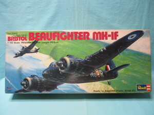 当時物 レベル/グンゼ 郡是産業 1/32 イギリス空軍 夜間戦闘機 ブリストル ボーファイター Mk-1F 未開封/現状品 グンゼ産業