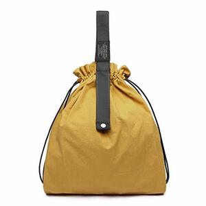 【グッシオ】鞄の職人手作り 巾着型 エコバッグ コンパクト収納 コンビニサイズ 綿麻素材 手提げ×肩掛け 2WAY仕様 ・・・