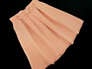 新品 Bon mercerie ボンメルスリー リボン Aライン 台形 スカート sizeS/ピンク ■◇ ☆ ddb7 レディース