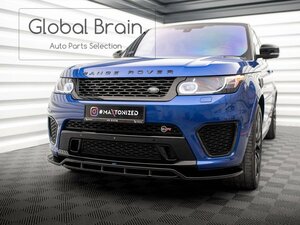 ランドローバー レンジローバー スポーツ 前期 SVR フロント リップ スポイラー V2/ フロント スプリッター バンパー アンダー ディフ