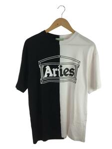 ARIES◆Tシャツ/M/コットン/ブラック/19SS/Two Tone Temple Tee