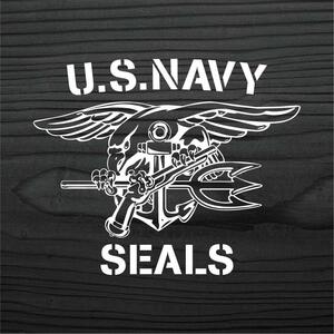 ネイビーシールズ NAVY SEALS カッティングステッカー 白色