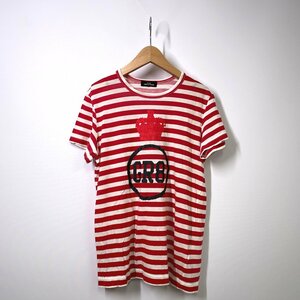 tricot COMME des GARCONS 半袖ボーダーTシャツ M レッド 赤 クラウン 王冠 GR8 トリコ コムデギャルソン