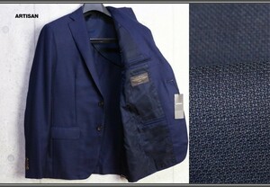 新品アルチザン 春夏 日本製 イタリア製 カノニコ ホップサック ジャケットM濃紺 定価9.2万円/ARTISAN MEN2