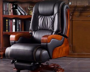 事務用椅子 家庭用　オフィスチェア　快適　革椅子 社長椅子 ビジネス　背もたれ椅子.