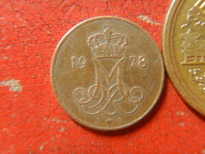 外国・デンマーク／５オーレ青銅貨（1978年）　240510